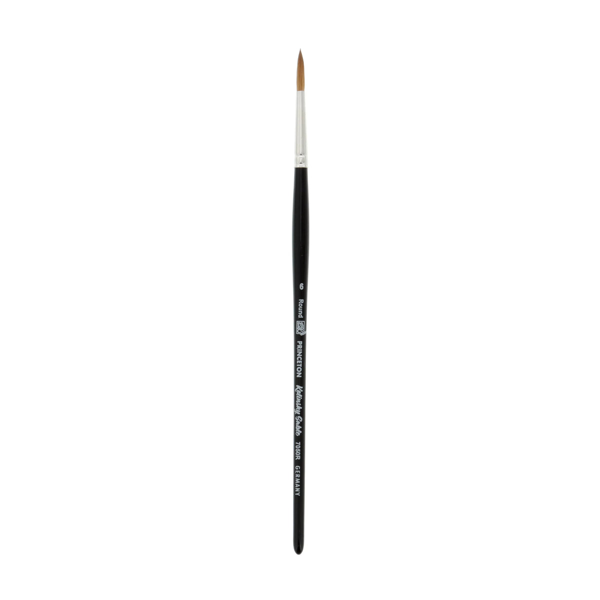 Princeton Brush Kolinsky Red Sable Short Handle Brush, Round, 6