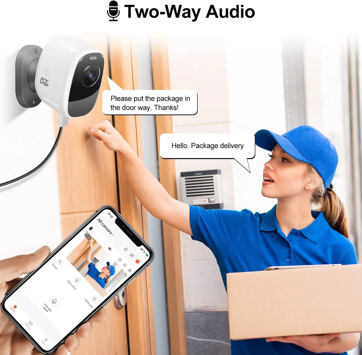 Solar Camera Outdoor Wireless: Magnetic WiFi 4MP Security Camera Battery Powered / Motion Detection Two-Way Talk Spotlight Siren Alarm  Waterproof Cloud/ Storage
