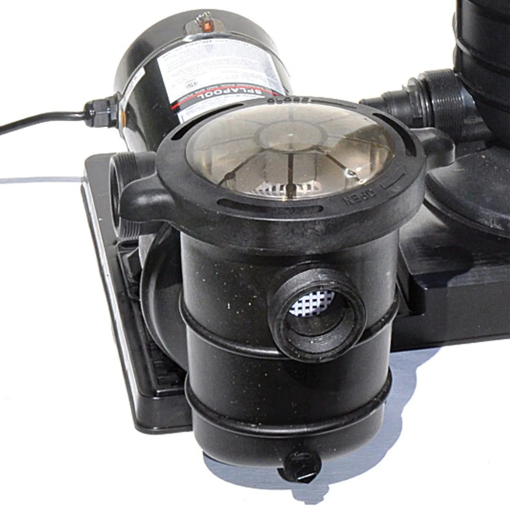 By  716061S Hydro-Flo 0.75  (0.55 ) 3720    Powerful Pool Pump 1 Speed Extra Large Strainer Basket Horizontal Discharge 115V Energy Saving Silent Noise  Cert