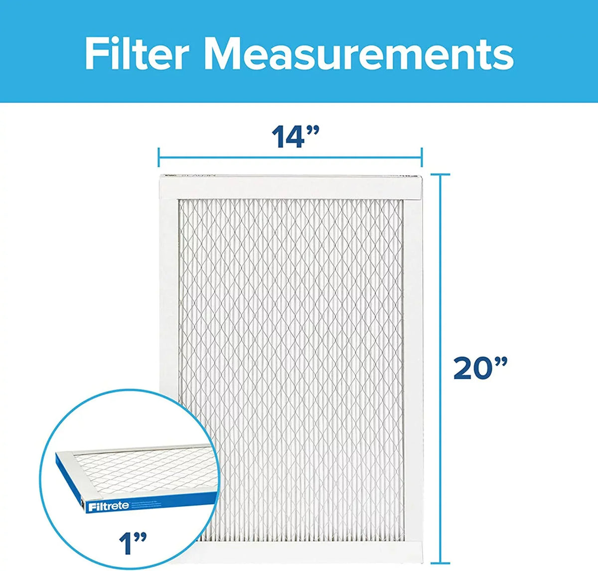 Filtrete 14x20x1,  Furnace Air Filter,  1900, Healthy Living Ultimate Allergen, 6-Pack (exact dimensions 13.81 x 19.81 x 0.78)