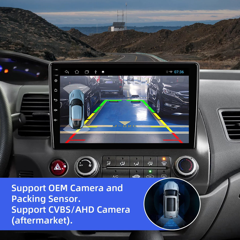 10.1 inches Android 10 Double Din Car Stereo for Honda Civic 2006-2011  Touchscreen Screen Car Radio with Carplay & Android Auto Support Backup Camera  Navi
