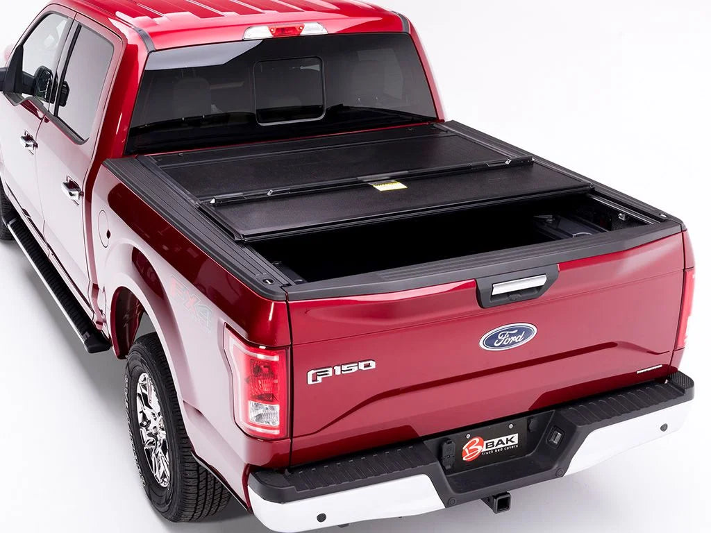 by RealTruck BAKFlip  Hard Folding Truck Bed Tonneau Cover | 772327 | Compatible with 2015 - 2020 Ford -150 6' 7" Bed (78.9")