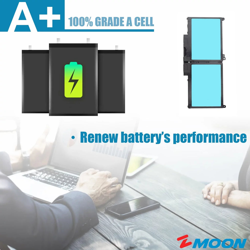 Laptop Battery for Dell Latitude 5300 5310 7300 7400 Inspiron 7300 7306 2 in 1 Black,
