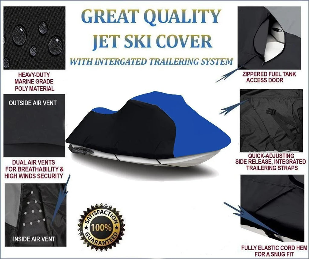 /  -, 600  Cover Compatible for Polaris Pro 785 1999 2000 / Pro 1200 2000 2001 Jet Ski Trailerable Cover 1-2 Seater