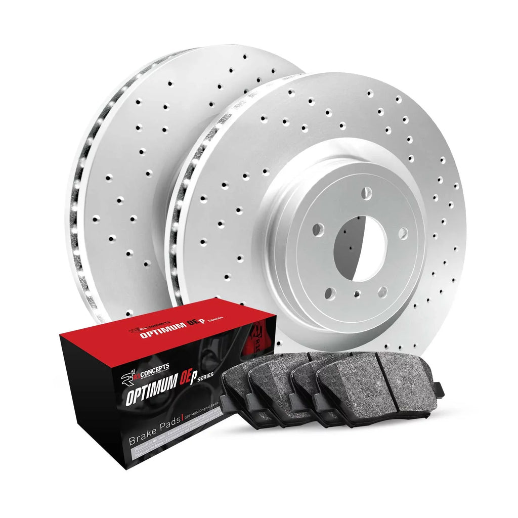 Concepts Front Brakes and Rotors Kit |Front Brake Pads| Brake Rotors and Pads| Optimum OEp Brake Pads and Rotors|fits 2007-2015  , ,