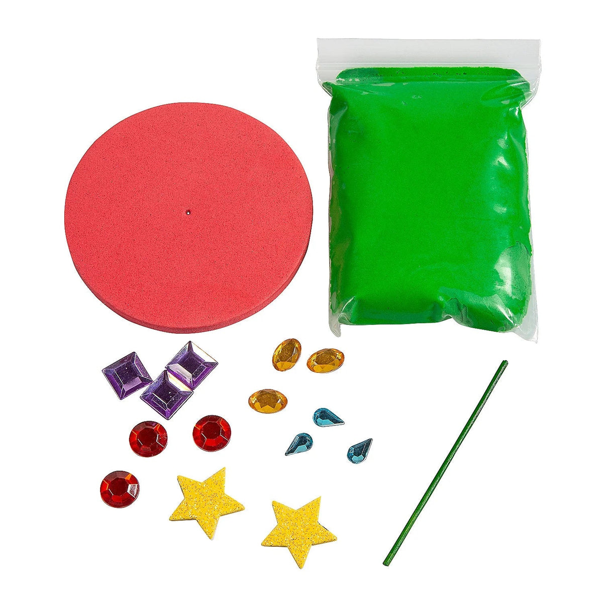 Fun Express Air Dry Clay Christmas Tree Craft Kit - Makes 12