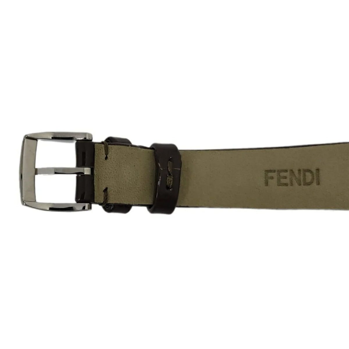 Pre-Owned  Fendi Eye Shine Enamel Belt  3 Colors Quartz Brown Watch Clock Fashionable Shell Black Spinel Topaz Women's (Like New)