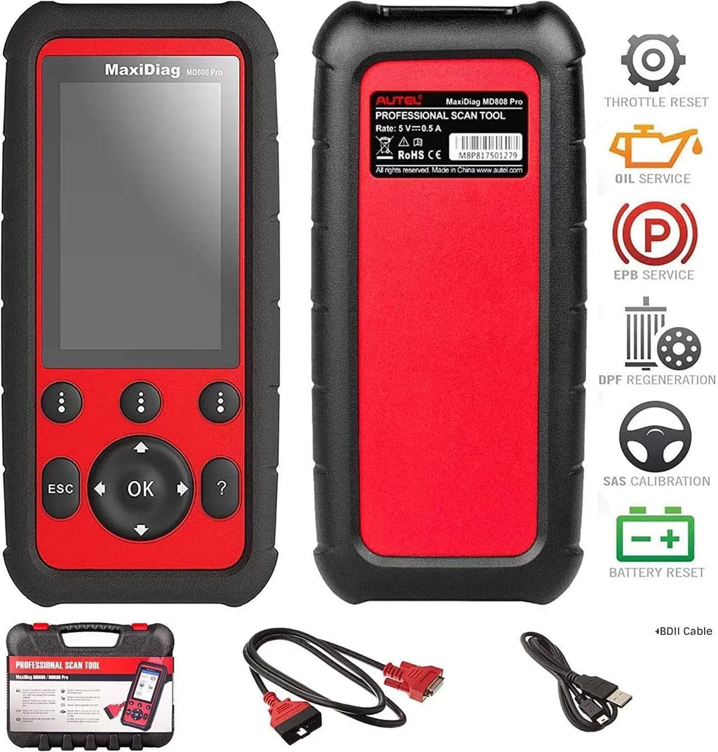 Autel MaxiDiag  Pro With Extension Cable  Scanner Code Reader Read/Clear Codes  Lookup 7 Special Features Oil Reset Battery Reset    Upgraded
