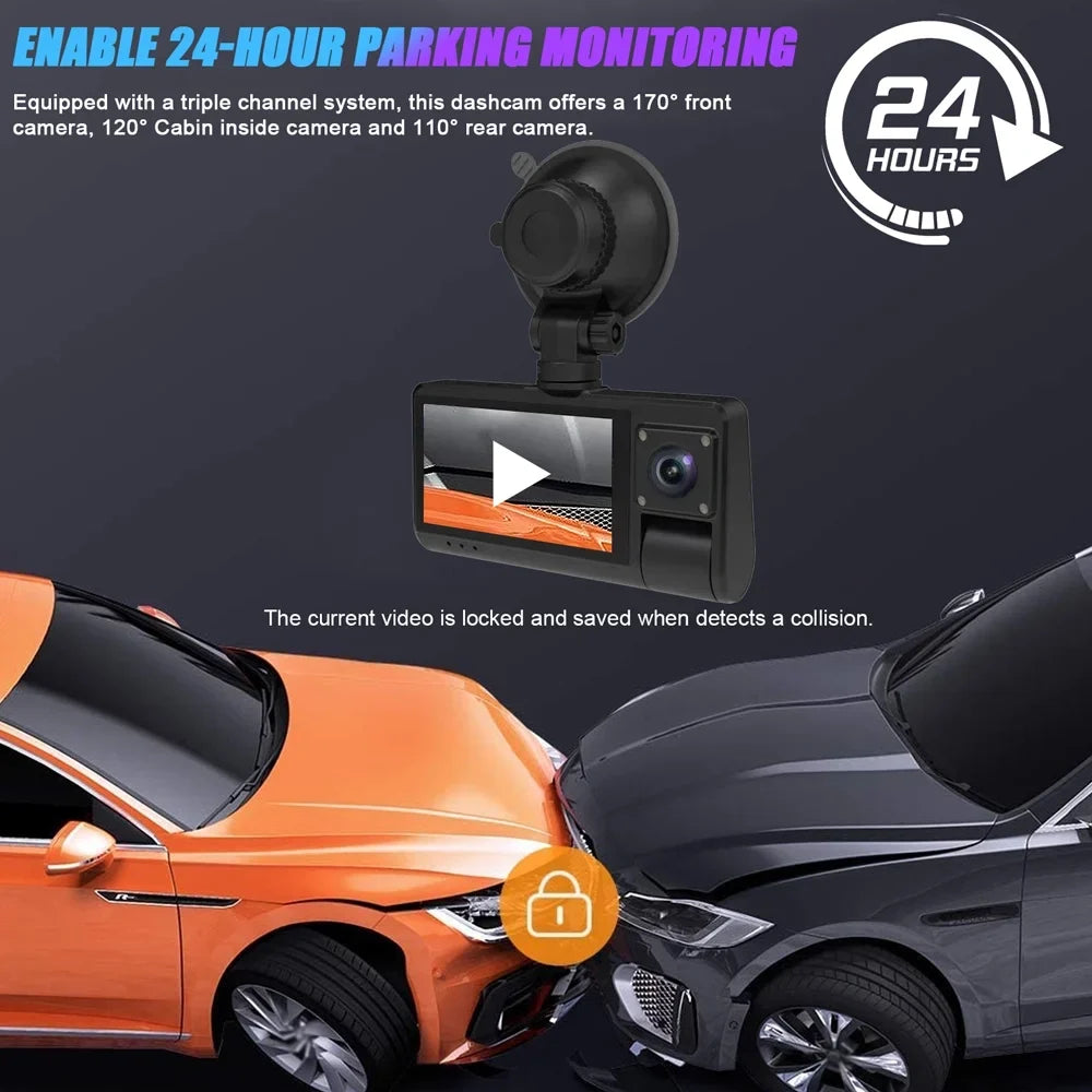 Walmeck Dash Cam, Car Camera Recorder with Touched Screen Mirror,  Interconnection for Enhanced Auto Safety Monitoring