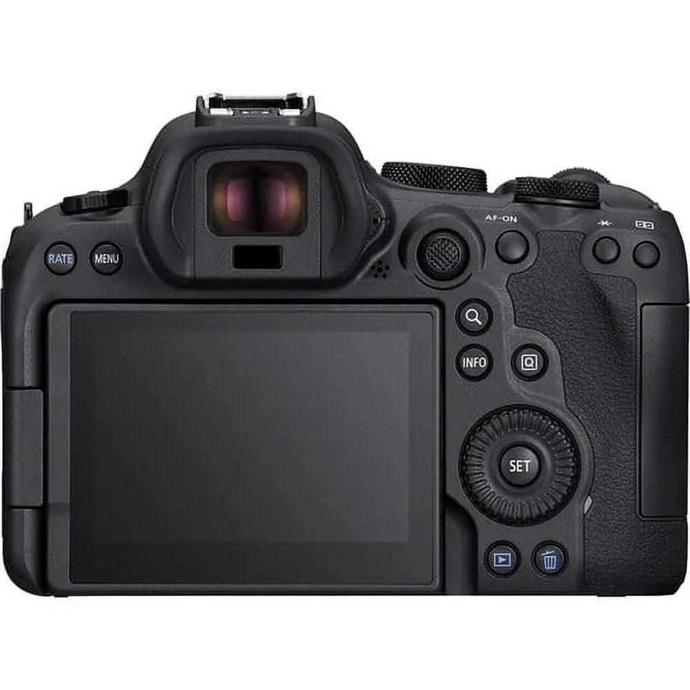 Canon   Mark  Mirrorless Camera with 24-105mm f/4-7.1 Lens (5666C018) + 64GB Memory Card + Case + Corel Photo Software + 2 x  Battery + External Charger + Card Reader +  Light + More