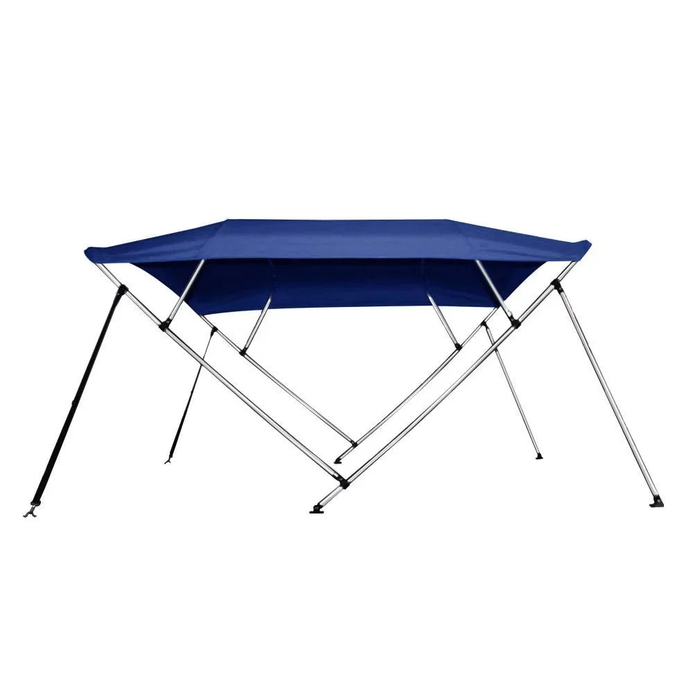 New Pontoon Bimini Top Boat Cover 4 Bow 54"  67" - 72"  8 ft Long Navy Blue