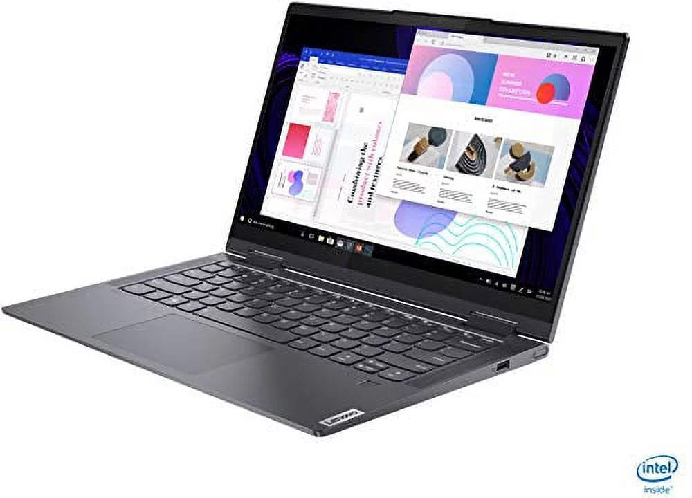 2022  Yoga 7i 2-in-1 Laptop 14 inch  Touchscreen Intel  Platform 11th Core i7-1165G7 Iris Xe Graphics 12GB  512GB  - 6 Thunderbolt 4.0 Backlit  with Fingerprint Windows 10