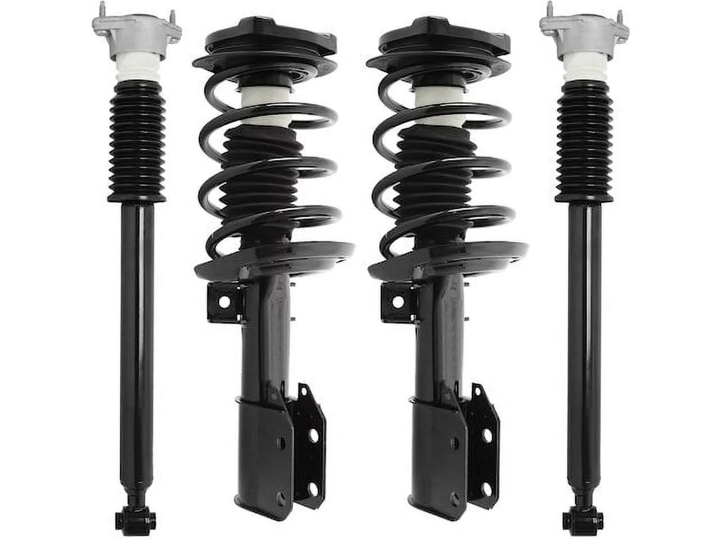 Front and Rear Strut Coil Spring and Shock Absorber Assembly Kit - 4 Piece - Compatible with 2008 - 2014 Mercedes-Benz   (without Electronic Suspension) 2009 2010 2011 2012 2013