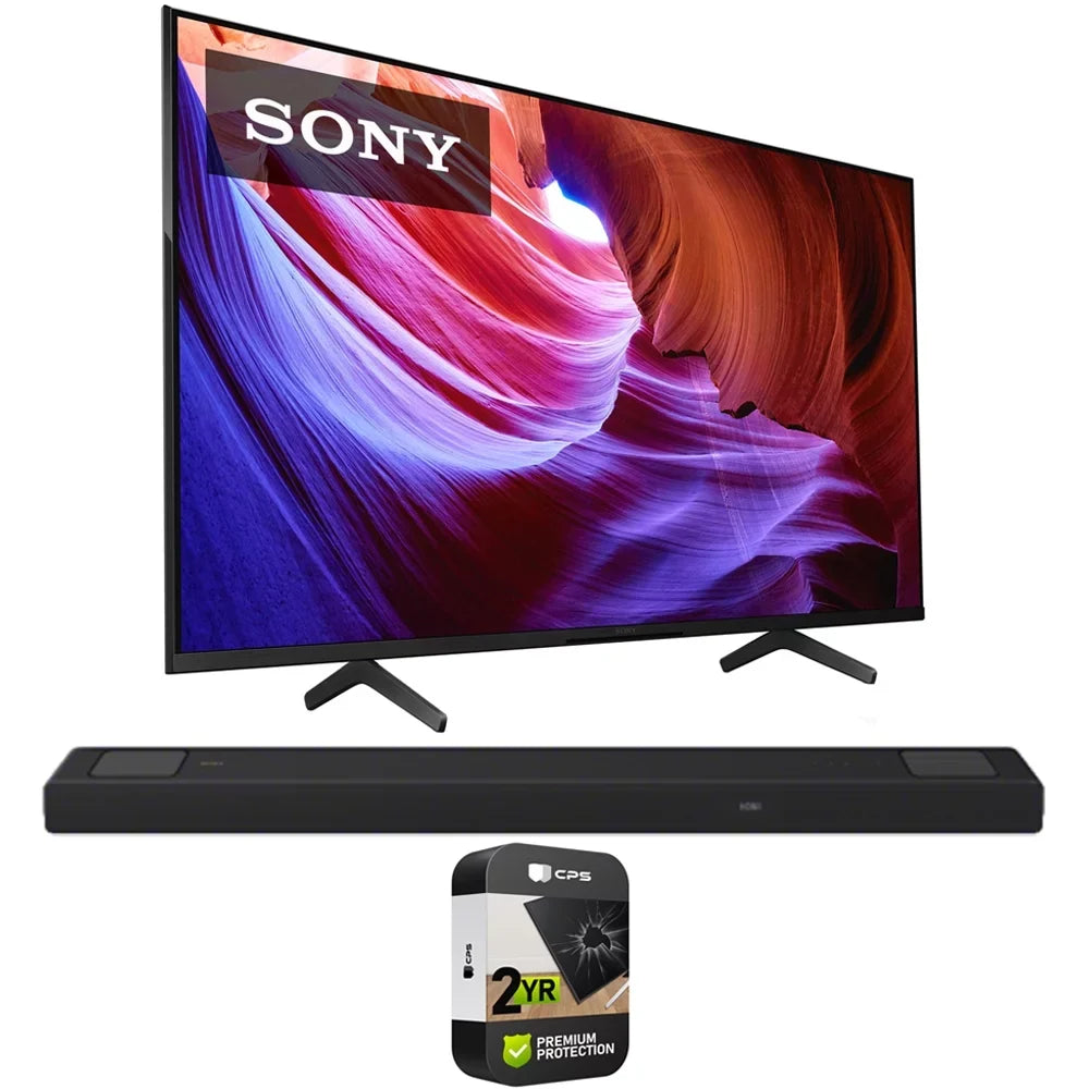 Sony  65 inch  4K    with smart Google  2022 Model Bundle with Sony - 450W 5.1.2 ch Dolby Atmos Soundbar and Premium 2   Enhanced Protection Pack