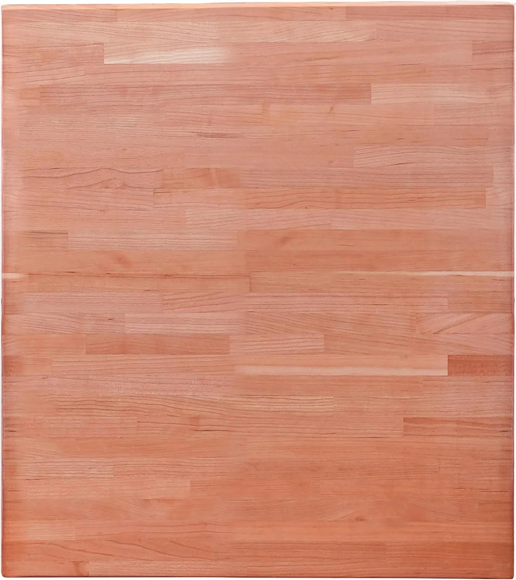 Butcher Block Counter Top, Grown Cherry Solid Hardwood Countertop, Wood Slabs For Kitchen, Reversible, Both Side Polished, Prefinished With Food-Safe Oil, 1.5" Thickness, 18"   25"
