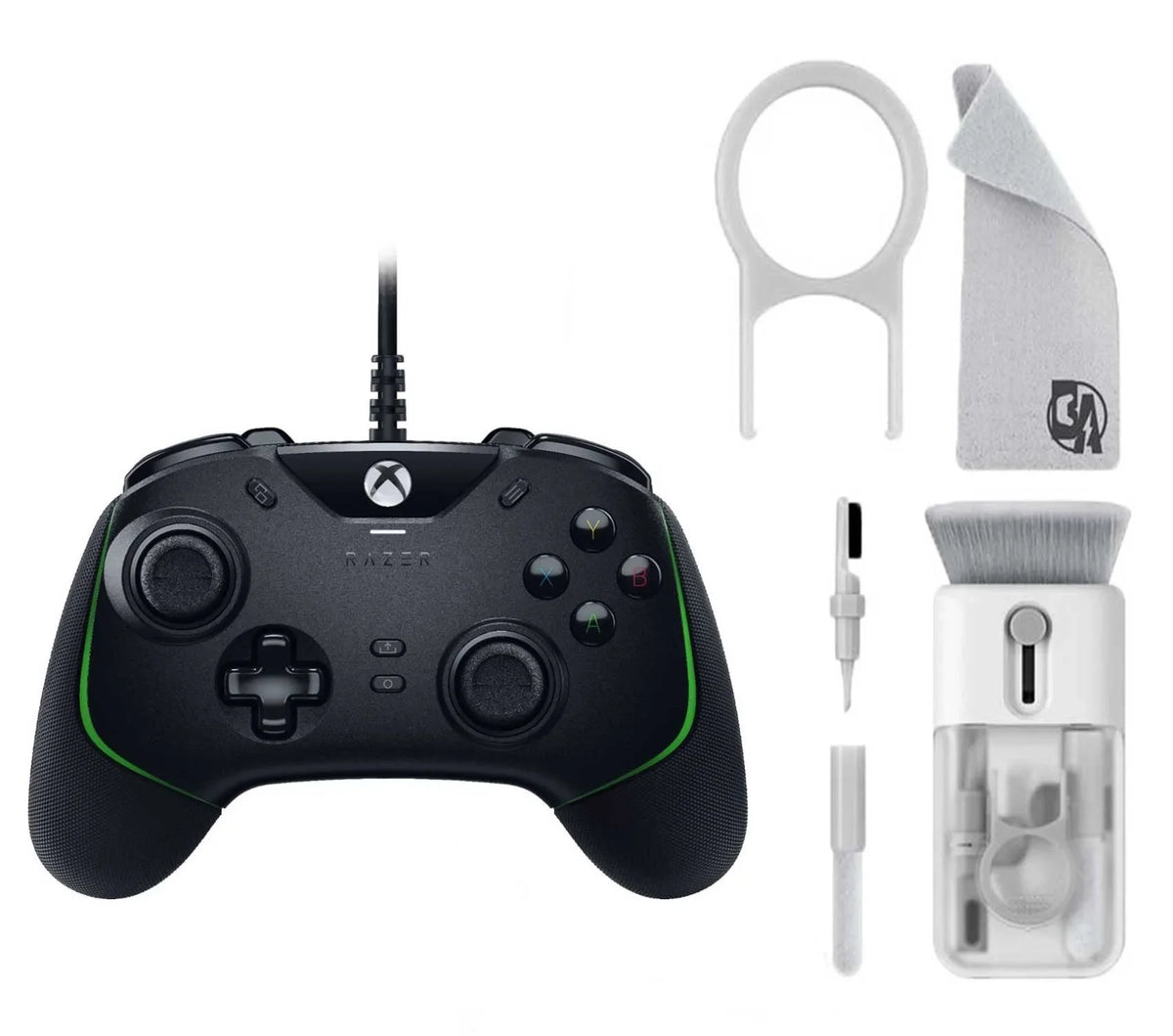 Razer - Wolverine  Wired Gaming Controller for Xbox Series |, Xbox One,  with Remappable Front-Facing Buttons - Black With Cleaning Electric kit Bolt Axtion Bundle Like New