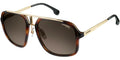 Carrera Men's Havana/Gold-Tone Navigator Sunglasses - -02IK-