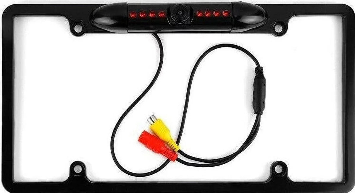 Waterproof  Wide Angle License Plate Car Rear View Backup Camera Night  Black