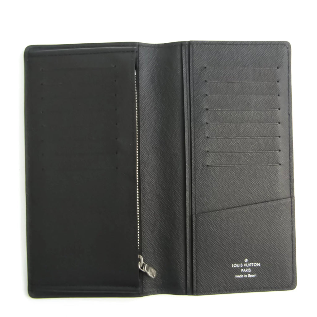 Pre-Owned Louis Vuitton Epi Portefeuille Brazza  Men's Epi Leather Long Wallet (bi-fold) Noir (Good)