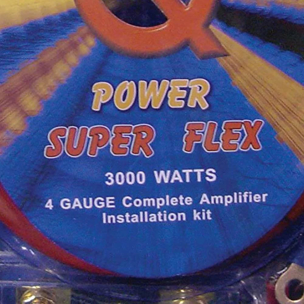 Power Super Flex 4 Gauge 3000 Watt Amplifier Wiring Kit