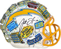 Justin Herbert Los Angeles Chargers Autographed Speed Mini Helmet - Hand Painted by Artist Charles Fazzino -  - Fanatics Authentic Certified