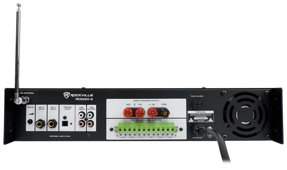 Restaurant Kit 6-Zone Amp+6) Foreground Wall+10) Background Ceiling Speakers