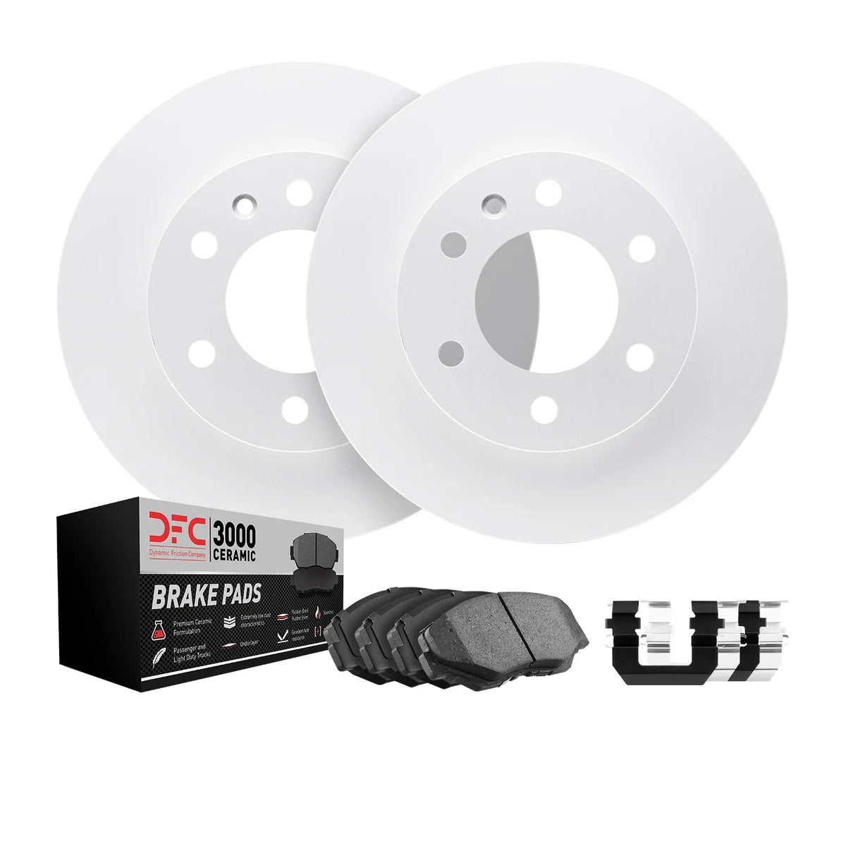Dynamic Friction Company Front Geospec Brake Rotors with 3000 Series Ceramic Brake Pads includes Hardware 4312-67022 Fits select: 2011-2013  , 2014-2017   ///