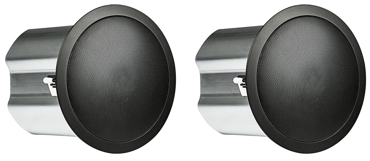 4-Zone Matrix Multi Room 70v Audio System w/ (10)  Black Ceiling Speakers