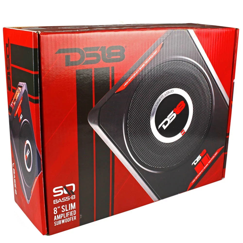 8" Amplified Subwoofer Slim 2 Ohm 1 x 150 Watts  High Efficiency