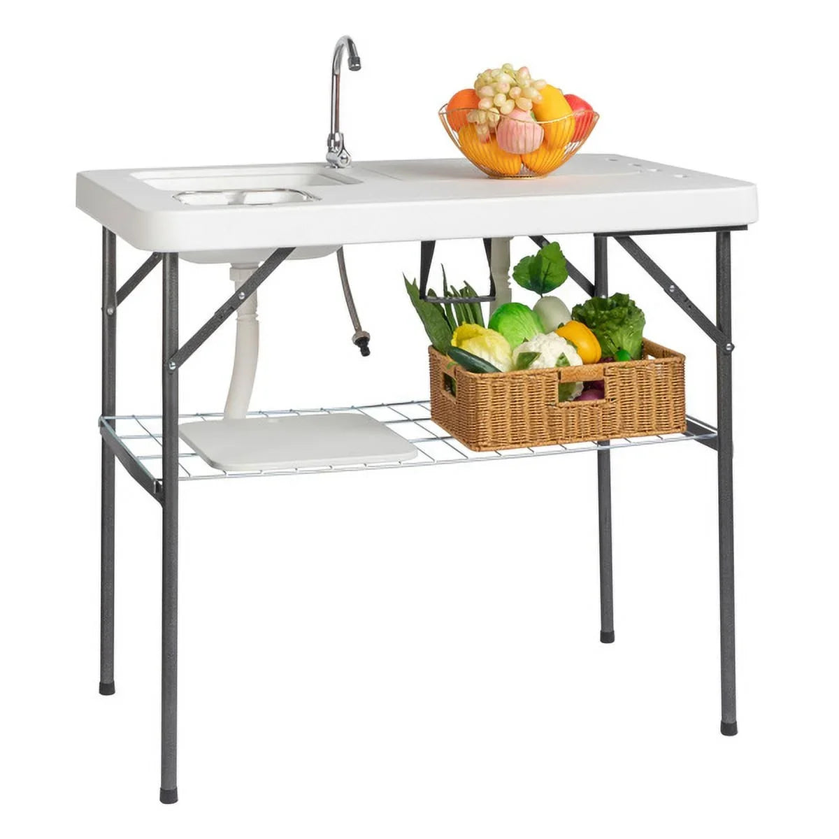Outdoor Fish Cleaning Table - 36.38 - Prepare fresh fish outdoors with ease!