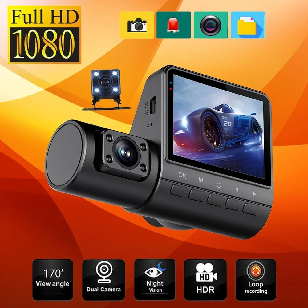 GoolRC Dash Camera,Video Car Camera Car Rearview Mirror Clear Car Rearview Car Camera Auto 3 Cameras Auto Safety Car Video Cameras Dash Cam 2in Clear Car Dash Cam 2in Mirror 170wide Wdr Eryue Qisuo