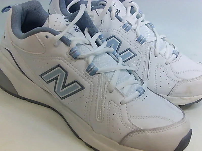 New Balance Women's 608v5 Casual Comfort Cross, White/Light Blue, Size 10.5 oS05