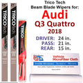 2018 Audi  Quattro Beam Blade Wipers (Set of 3) w/Rear Wiper
