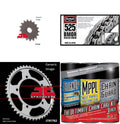 525  Sealed Chain Natural with  Wax,  Front & Rear Sprocket Kit for Street  - 2001-2005